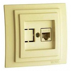 Розетка ethernet rj-45 mono electric larissa 103-171705-125